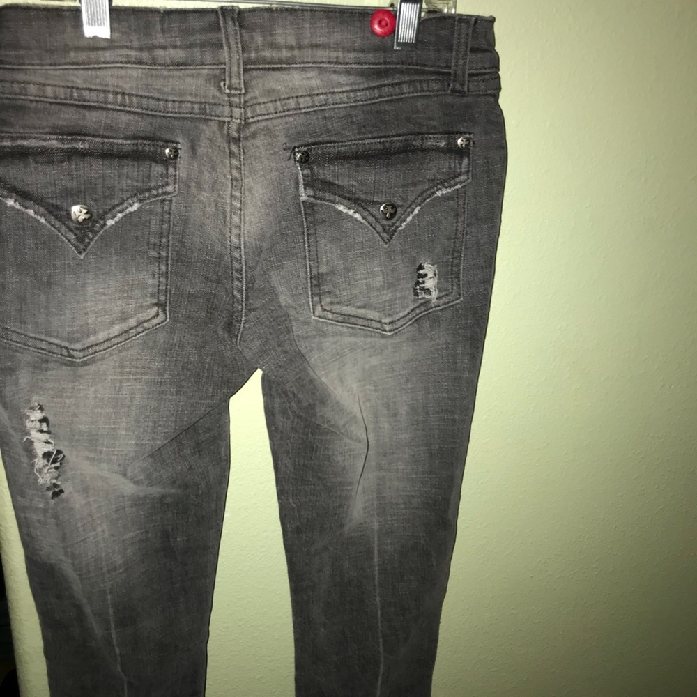 Grey Ripped Denim Jeans - Picture 3 of 4